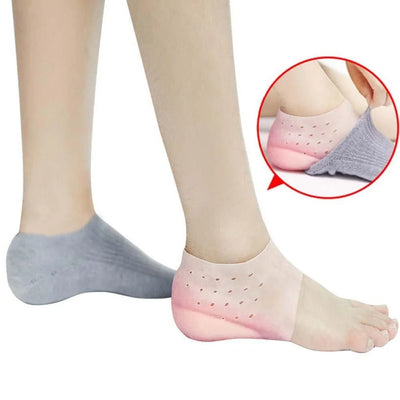 Height-Increasing Insoles Silicone Cushioned Anti-Slip 4 Lift Levels