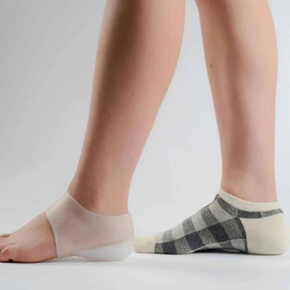 Height-Increasing Insoles Silicone Cushioned Anti-Slip 4 Lift Levels
