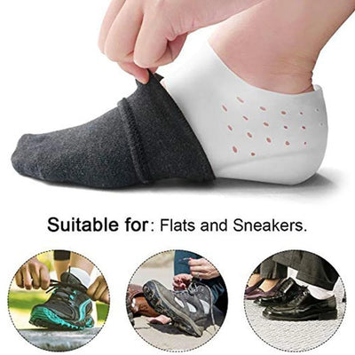 Height-Increasing Insoles Silicone Cushioned Anti-Slip 4 Lift Levels