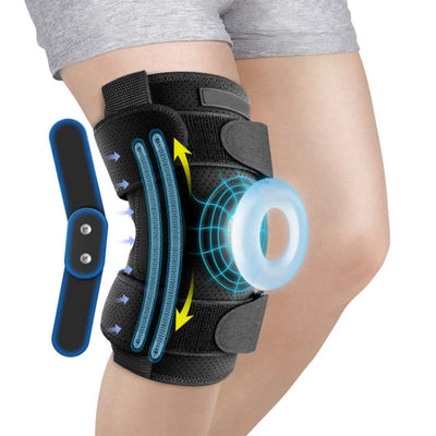 Hinged Knee Brace Removable Aluminum Hinges & Gel Patella Pad