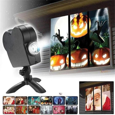 Holiday Projector 12 Full HD Films Window & Wall