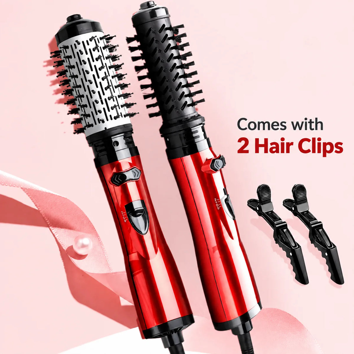 Hot Air Brush 360° Auto-Rotate Ionic Interchangeable Heads