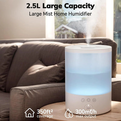 Humidifier Ultrasonic Cool Mist 2.5L Tank