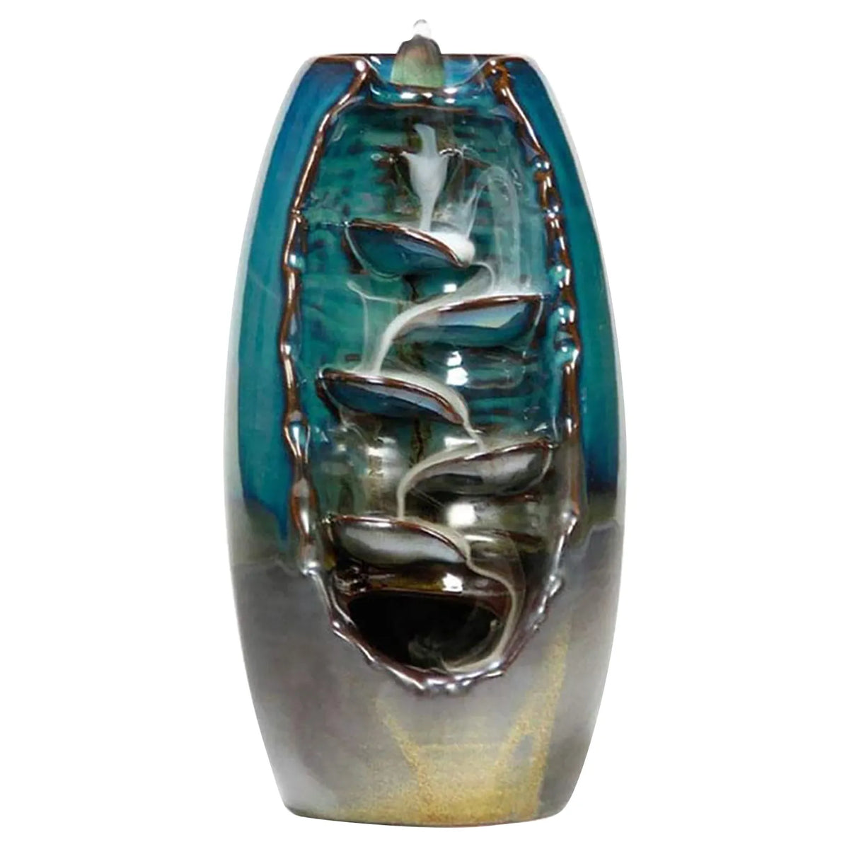 Incense Burner Handmade Ceramic Backflow Waterfall Design