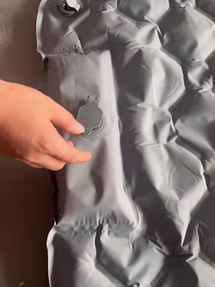 Inflatable Camping Mattress Integrated Foot Pump & Pillow