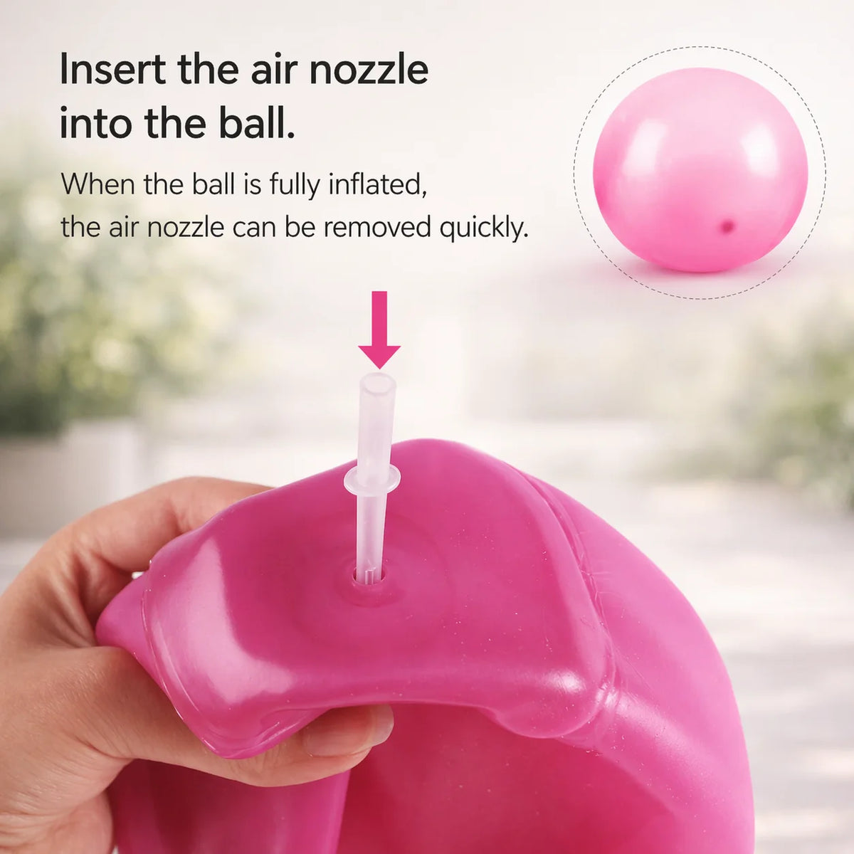 Inflatable Play Ball Tear-Resistant Self-Sealing Valve