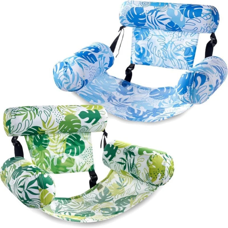 Inflatable Pool Lounger Three-Chamber Cooling Mesh Seat