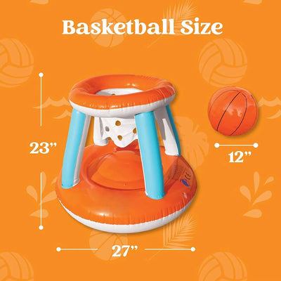 Inflatable Pool Net 2-in-1 Volleyball & Basketball