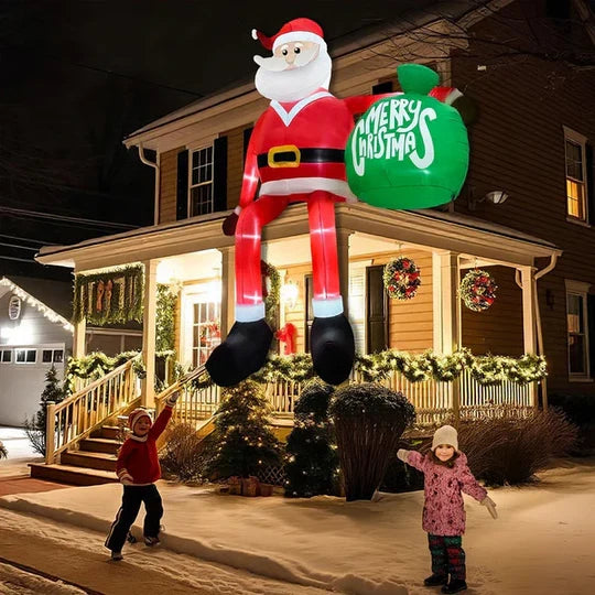 Inflatable Santa 8-Foot LED Weather-Resistant Quick-Inflate