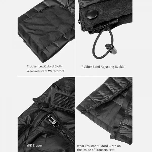 Insulated Down Pants 700 Fill Power Full-Leg Zippers