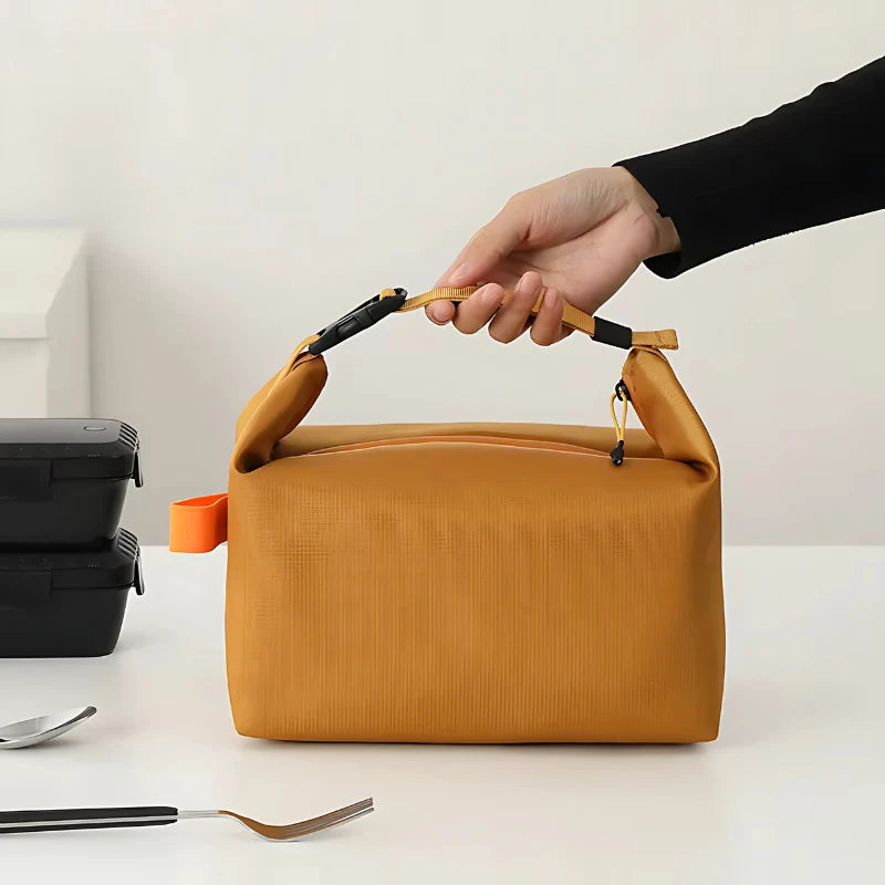 Insulated Lunch Bag Foldable Space-Saving Soft Handle