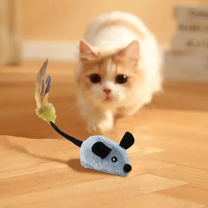 Interactive Cat Toy Rechargeable 360-Degree Motion Plush Mouse