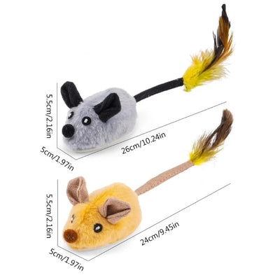 Interactive Cat Toy Rechargeable 360-Degree Motion Plush Mouse
