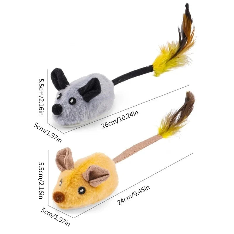 Interactive Cat Toy Rechargeable 360-Degree Motion Plush Mouse