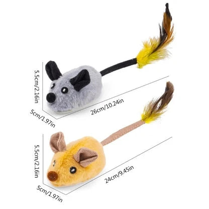 Interactive Cat Toy Rechargeable 360-Degree Motion Plush Mouse