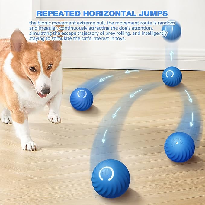 Interactive Dog Toy Unpredictable Motion Smart Sensors