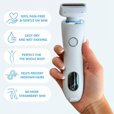 Intimate Shaver Three Interchangeable Heads Cordless & Rechargeable Waterproof