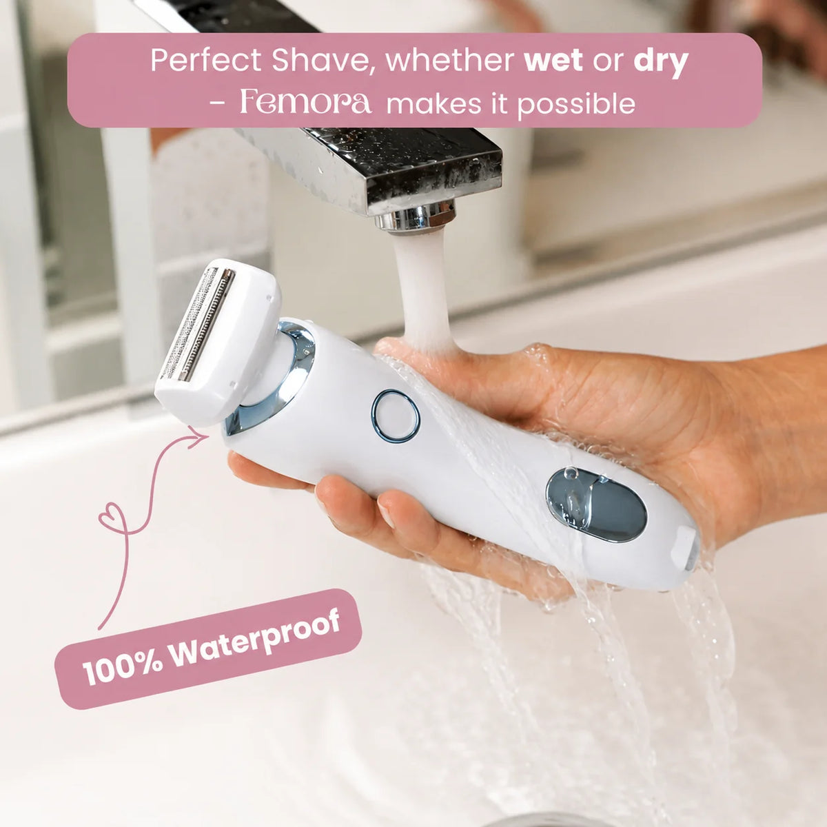 Intimate Shaver Three Interchangeable Heads Cordless & Rechargeable Waterproof