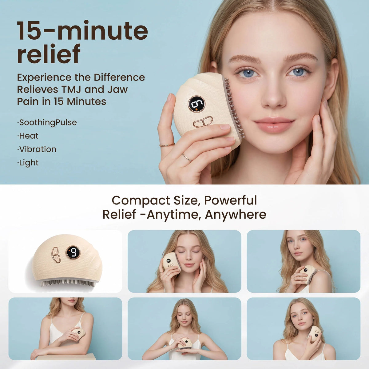 Jaw & Neck Massager Heated Cordless Rechargeable