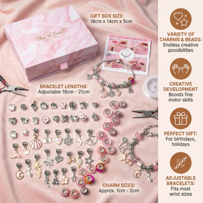 Jewelry Making Kit Beads Strings & Metal Clasps