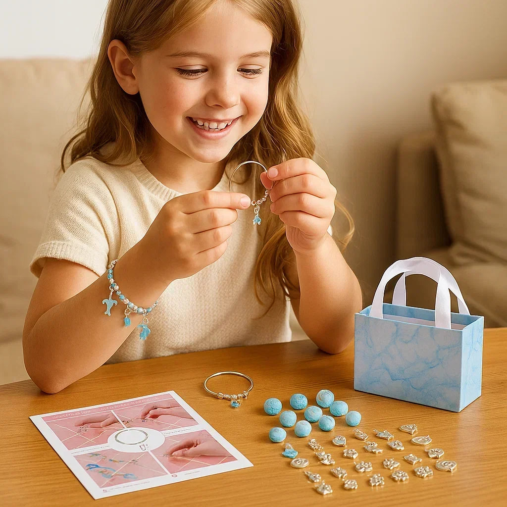 Jewelry Making Kit Beads Strings & Metal Clasps