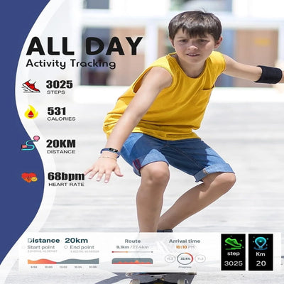 Kids Activity Tracker Watch GPS Heart Rate & Notifications