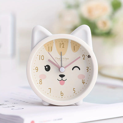 Kids Analog Alarm Clock Silent Movement & Night Light