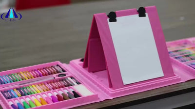 Kids Art Set 208-Piece Fold-Out Painting Board