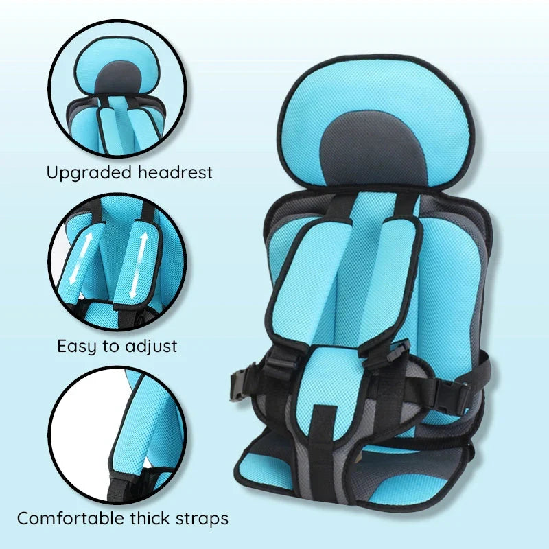 Kids Car Seat Cushion Breathable Mesh Non-Slip Base
