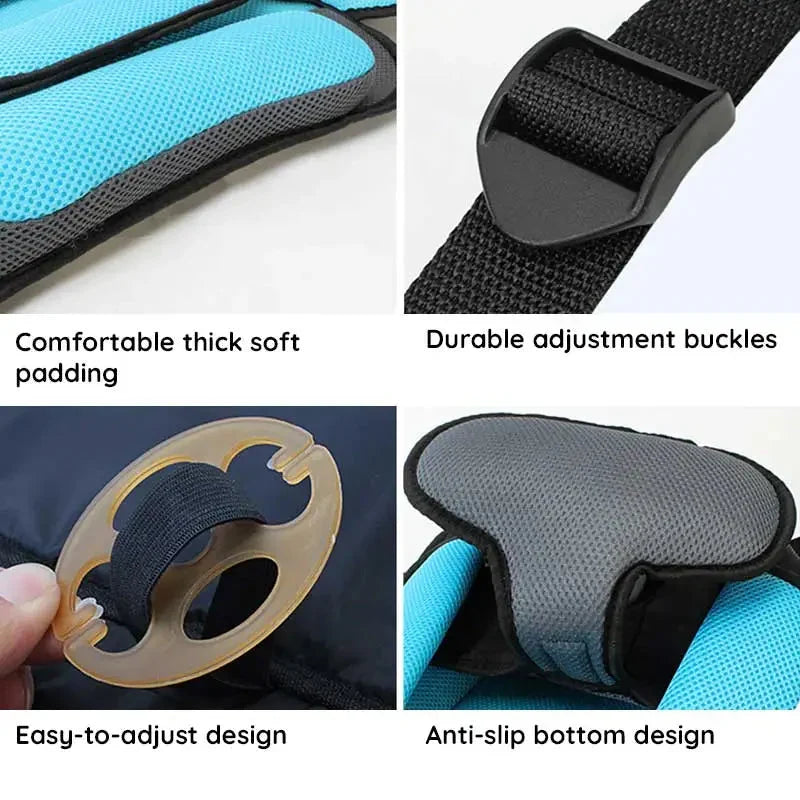 Kids Car Seat Cushion Breathable Mesh Non-Slip Base