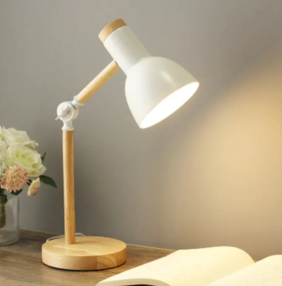 Kids Desk Lamp Adjustable & Foldable Wooden Base