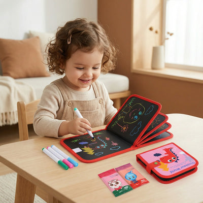Kids Drawing Book Wipe-Clean Reusable Travel Size