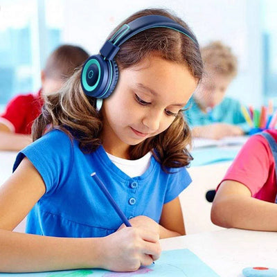 Kids On-Ear Headphones Foldable Adjustable Headband 93 dB Limit