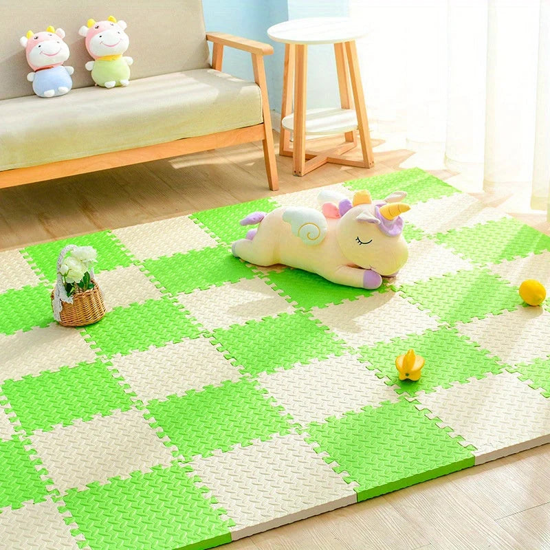 Kids Play Mat Padded Interlocking Snap-Together & Expandable