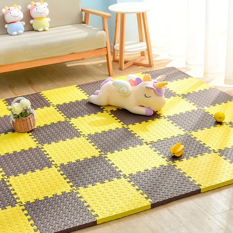 Kids Play Mat Padded Interlocking Snap-Together & Expandable