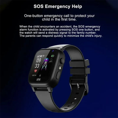 Kids Smartwatch GPS Tracking & SOS Button 48-Hour Battery