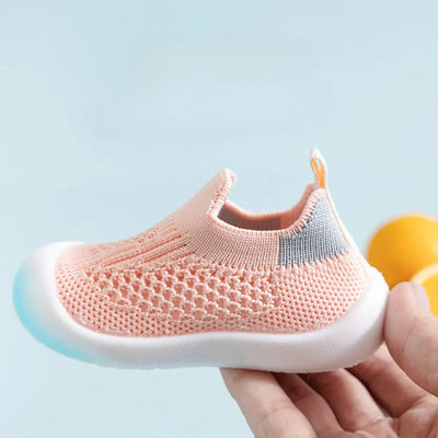 Kids Socks Rubberized Grip Sole Breathable Slip-On