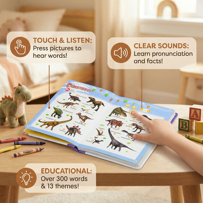Kids Sound Book Touch-Activated Sound Over 300 Words