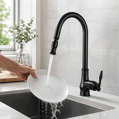 Kitchen Faucet Pull-Out Spray Head Solid Brass