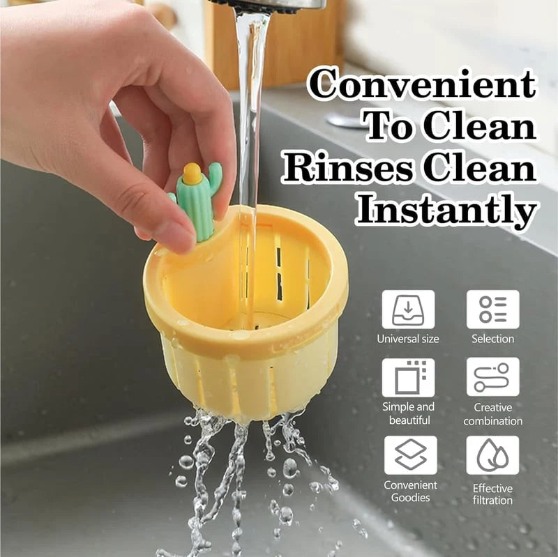 Kitchen Sink Strainer Cactus Lever Silicone Rim
