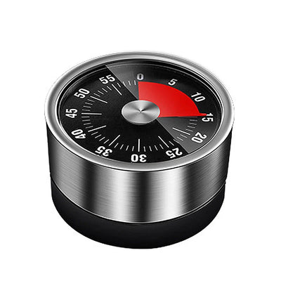 Kitchen Timer Mechanical Stainless Steel Magnetic Back