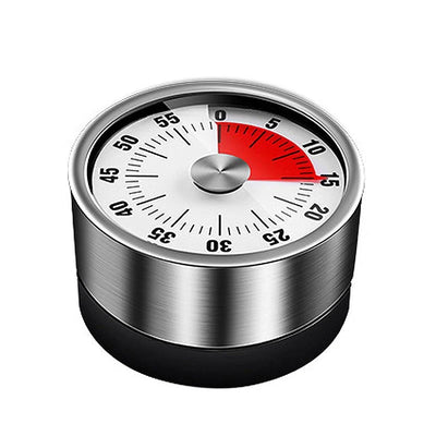 Kitchen Timer Mechanical Stainless Steel Magnetic Back