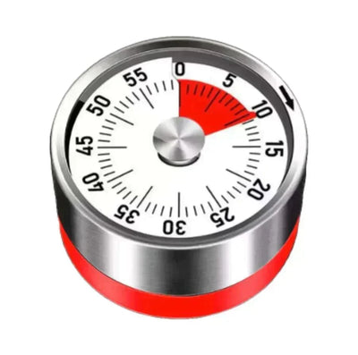 Kitchen Timer Mechanical Stainless Steel Magnetic Back