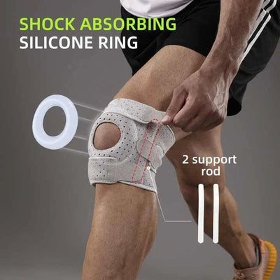 Knee Brace Open Patella Silicone Ring Adjustable Straps