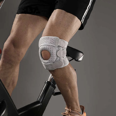 Knee Brace Open Patella Silicone Ring Adjustable Straps