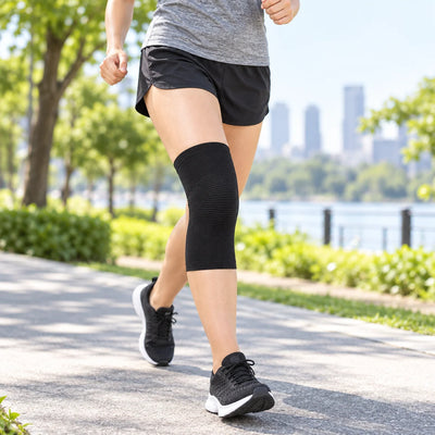 Knee Compression Sleeve Bamboo Fabric Breathable Flexible Support