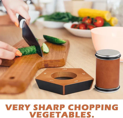 Knife Sharpener Diamond-Coated Wheel Angle Guide Non-Slip Base