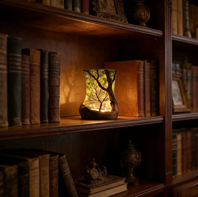 LED Ambient Lamp Tree Motif Glass Warm White