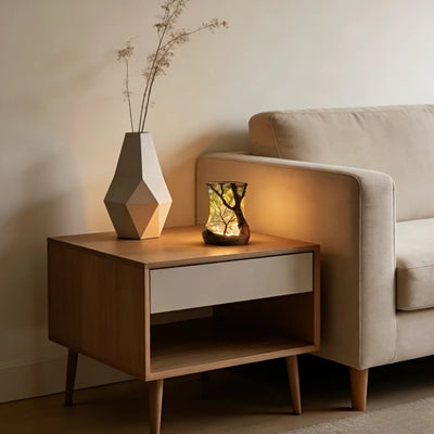 LED Ambient Lamp Tree Motif Glass Warm White