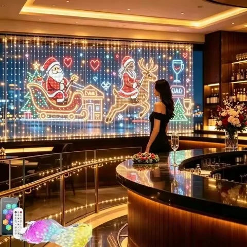 LED Curtain Lights RGB App-Controlled Music Sync